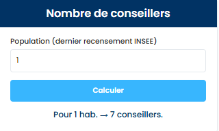 nombre de conseillers pour 1 habitant
